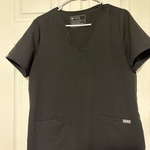 Figs Classic Black Scrub Top